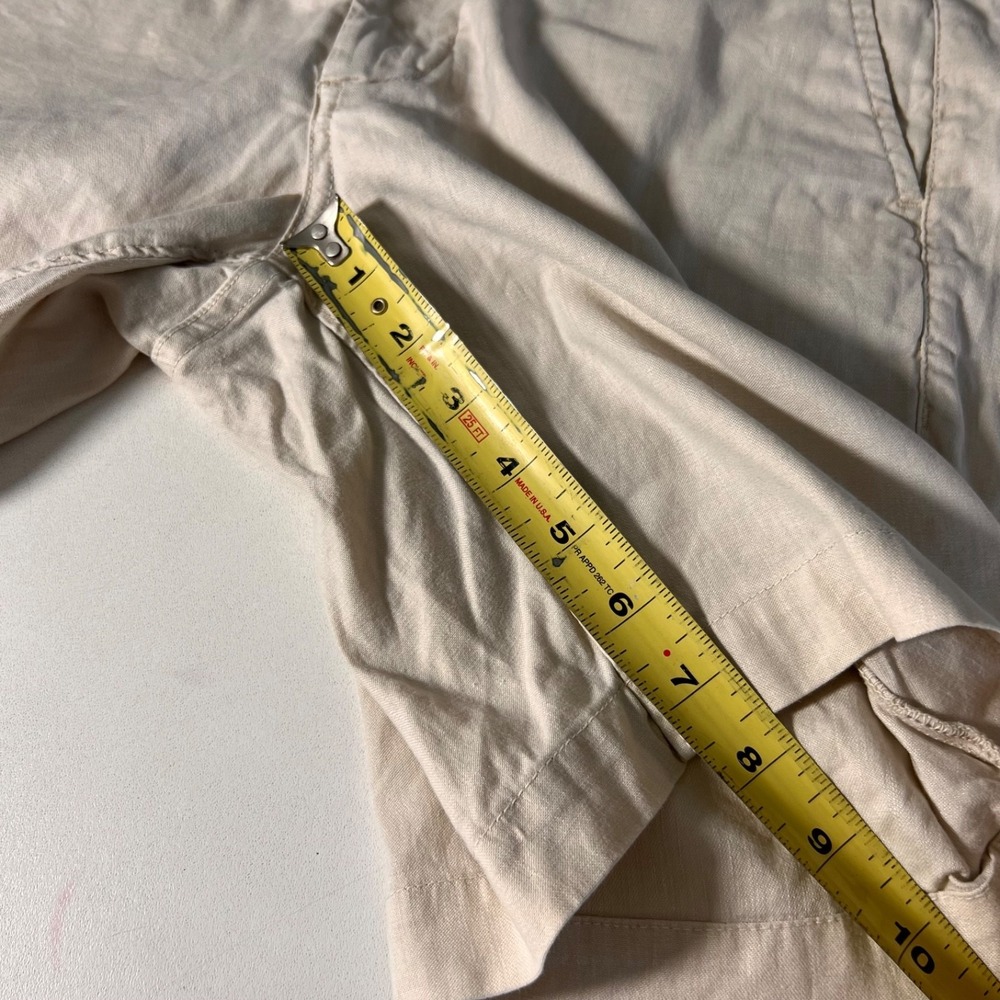 Faherty Chino‎ Shorts Mens 28 Beige Linen Organic Cotton Travel Coastal Summer - Picture 6 of 7